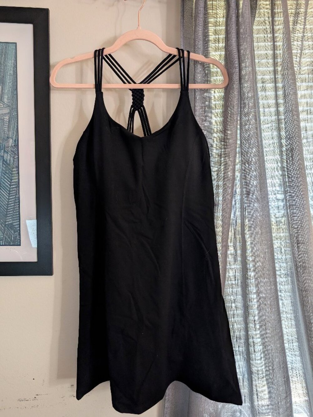 NWT Mono b Athletic Dress with Built in Bra Braided Racerback Size 1XL